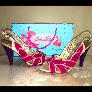 Poetic Licence heels with pink flowers